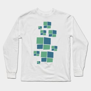 Colored Squares Pattern Long Sleeve T-Shirt